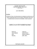 Đánh giá công tác bồi thường giải phóng mặt bằng dự án nâng cấp Đường quốc lộ 34 từ KM0 – KM36 đoạn chạy qua xã Minh Thanh – huyện Nguyên Bình – tỉnh Cao Bằng (Khóa luận tốt nghiệp)