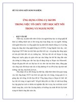 SKKN   Ứng dụng Skype tổ chức tiết học kết nối