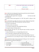  đề thi thử tốt nghiệp lớp 12 PTTH năm 2018 môn lịch sử   đề số 6 