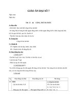 Giáo án Đại số 7 chương 4 bài 6: Cộng, trừ đa thức