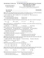 Đề thi tham khảo  PTTH quốc gia năm 2018 môn vật lý 