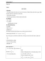 Giáo án Đại số 7 chương 4 bài 3: Đơn thức