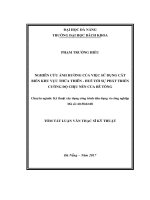 Nghiên cứu ảnh hưởng của việc sử dụng cát biển khu vực thừa thiên   huế tới sự phát triển cường độ chịu nén của bê tông