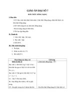 Giáo án Đại số 7 chương 4 bài 4: Đơn thức đồng dạng