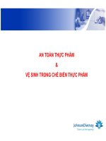 BÀI GIẢNG VỀ AN TOÀN THỰC PHẨM VÀ VỆ SINH TRONG CHẾ BIẾN THỰC PHẨM
