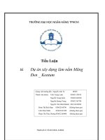 Dự án nấm măng đen kontum môn thiết lập thẩm định dự án