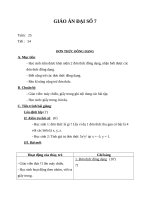 Giáo án Đại số 7 chương 4 bài 4: Đơn thức đồng dạng