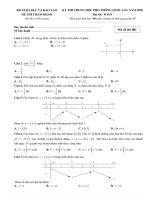 Đề thi tham khảo  PTTH quốc gia năm 2018 môn toán 