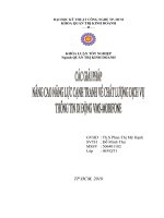 CÁC GIẢI PHÁP NÂNG CAO NĂNG lực CẠNH TRANH về CHẤT LƯỢNG DỊCH vụ THÔNG TIN DI ĐỘNG VMS   MOBIPHONE 