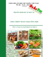 Dự án trang trại tổng hợp nghệ an 
