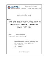 NÂNG CAO HIỆU QUẢ QUẢN TRỊ NHÂN sự tại CÔNG TY TNHH MTV TMDV tốc HÀNH TOÀN cầu 