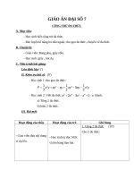 Giáo án Đại số 7 chương 4 bài 6: Cộng, trừ đa thức