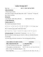 Giáo án Đại số 7 chương 4 bài 6: Cộng, trừ đa thức