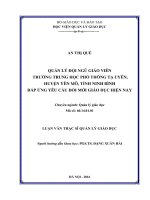 Quản lý đội ngũ giáo viên trường THPT Tạ Uyên, huyện Yên Mô, tỉnh Ninh Bình đáp ứng yêu cầu đổi mới giáo dục hiện nay (Luận văn thạc sĩ)