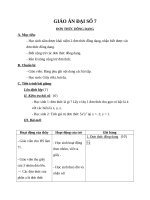 Giáo án Đại số 7 chương 4 bài 4: Đơn thức đồng dạng