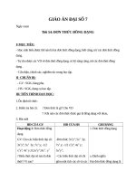 Giáo án Đại số 7 chương 4 bài 4: Đơn thức đồng dạng