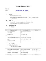 Giáo án Đại số 7 chương 4 bài 6: Cộng, trừ đa thức