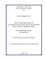 Quản lý hoạt động khảo thí tại trường Cao đẳng Phát thanh  Truyền hình I đáp ứng yêu cầu đổi mới giáo dục (Luận văn thạc sĩ)