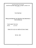 Phong cách lãnh đạo của chủ tịch Ủy ban nhân dân xã ở nước ta hiện nay