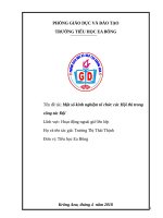 Một số kinh nghiệm tổ chức các hội thi trong công tác đội  