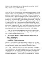 Hoạt động môi gới của công ty cổ phần chứng khoán quân đội MBS