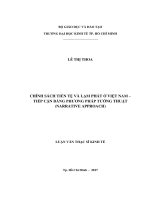 Chính sách tiền tệ và lạm phát ở việt nam – tiếp cận bằng phương pháp tường thuật (narrative approach) 
