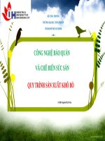 QUY TRÌNH sản XUẤT KHÔ bò 