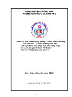 Một số biện pháp phòng  tránh tai nạn thương tích cho trẻ 4   5 tuổi ở trường mầm non