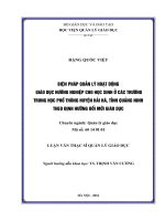 Biện pháp quản lý hoạt động giáo dục hướng nghiệp cho học sinh ở các trường THPT huyện Hải Hà, tỉnh Quảng Ninh theo định hướng đổi mới giáo dục (Luận văn thạc sĩ)