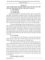 Một số biện pháp chỉ đạo phong trào vở sạch chữ đẹp cho học sinh trong trường tiểu họcp 