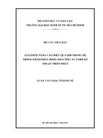 Giải pháp nâng cao hiệu quả b2b trong hệ thống kênh phân phối cho công ty TNHH kỹ thuật triển phát 