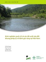 Kinh nghiệm quốc tế và các đề xuất sửa đổi khung pháp lý về định giá rừng tại Việt Nam