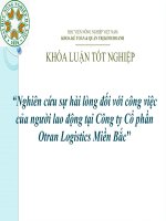 Nghiên cứu sự hài lòng đối với công việc của người lao động tại công ty cổ phần otran logistics miền bắc 