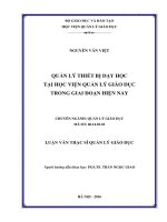 Quản lý thiết bị dạy học tại Học viện Quản lý Giáo dục trong giai đoạn hiện nay (Luận văn thạc sĩ)