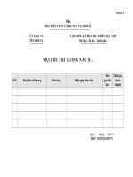 Phụ lục 4   mục TIÊU CHẤT LƯỢNG của các đơn vị 