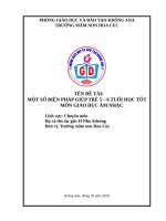 Một số biện pháp giúp trẻ 5 6 tuổi học tốt môn giáo dục âm nhạc