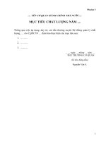 Phụ lục 3   mục TIÊU CHẤT LƯỢNG của CQHCNN 