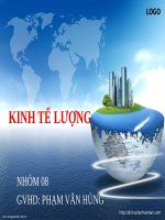 bài tập kinh tế lượng giữa kì 