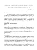NHÀ ĐẦU TƯ RA QUYẾT ĐỊNH THÔNG QUA MÔ HÌNH PHÁT HIỆN HÀNH VI QUẢN TRỊ LỢI NHUẬN TRONG BỐI CẢNH KHỞI NGHIỆP TẠI VIỆT NAM