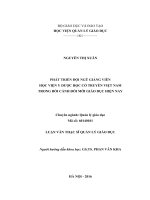 Phát triển đội ngũ giảng viên Học viện Y dược học cổ truyền Việt Nam trong bối cảnh đổi mới giáo dục hiện nay (Luận văn thạc sĩ)