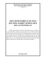 THỰC HÀNH NGHIỆP VỤ KẾ TOÁN HTX NÔNG NGHIỆP VỚI PHẦN MỀM HTC-ACCOUNTING 3.0