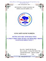 Hướng dẫn học sinh khai thác và phát triển một số bài tập hình học trong sách giáo khoa toán h