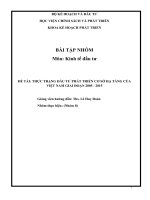 thực trạng đầu tư phát triển cơ sở hạ tầng của việt nam giai đoạn 2005 đến 2015 