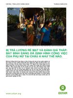 BỊ TRẢ LƯƠNG RẺ MẠT VÀ ĐÁNH GIÁ THẤP: BẤT BÌNH ĐẲNG ĐÃ ĐỊNH HÌNH CÔNG VIỆC CỦA PHỤ NỮ TẠI CHÂU Á NHƢ THẾ NÀO.