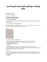 Lý thuyết hai mặt phẳng vuông góc