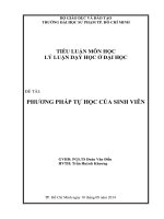 TIỂU LUẬN PHƯƠNG PHÁP TỰ HỌC CỦA SINH VIÊN