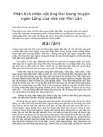 Phân tích nhân vật ông Hai trong truyện ngắn Làng của nhà văn Kim Lân