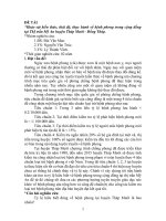 ĐỀ TÀI KHẢO SAT KIEN THUC THAI ĐỘ VE BENH PHONG