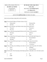 ĐỀ THI HỌC PHẦN QUẢN TRỊ MẠNG