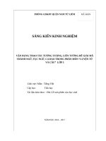 Van dung thao tac tuong tuong, lien tuong de giai ma thanh ngu, tuc ngu, ca dao lop 3